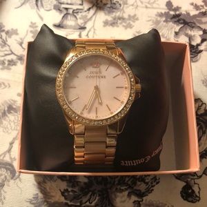 Juicy Couture Stella Crystal Rose Gold Tone Pearl